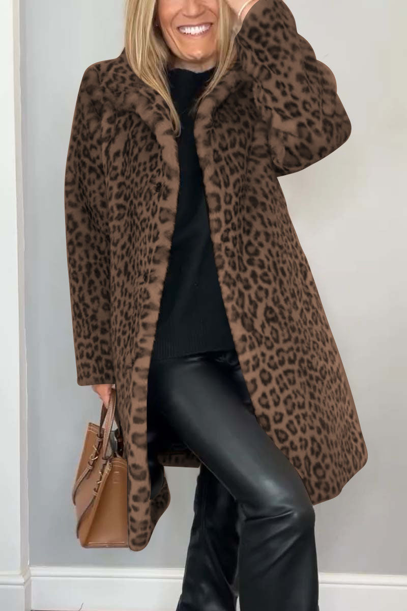 Lizzie – Leopard Print Long Coat