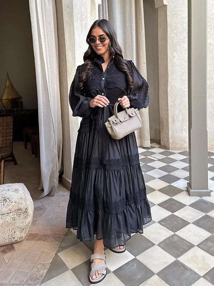 Lyna™ | Embroidery Maxi Dress