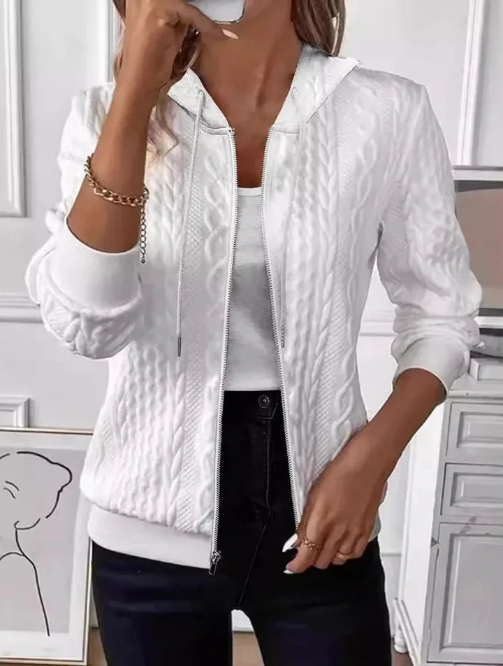 Elvarine | Cable Knit Zip-Up