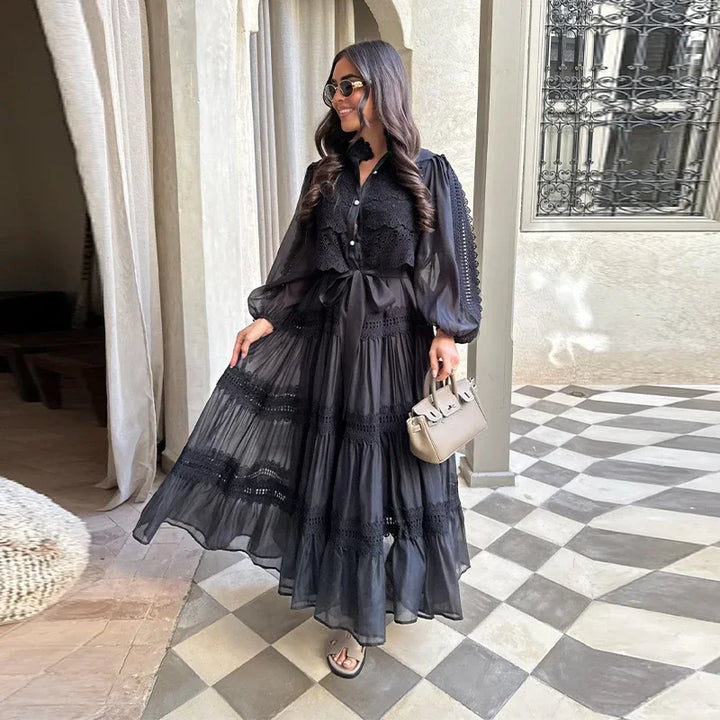 Lyna™ | Embroidery Maxi Dress