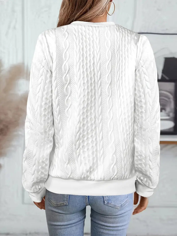 Elvarine | Cable Knit Zip-Up