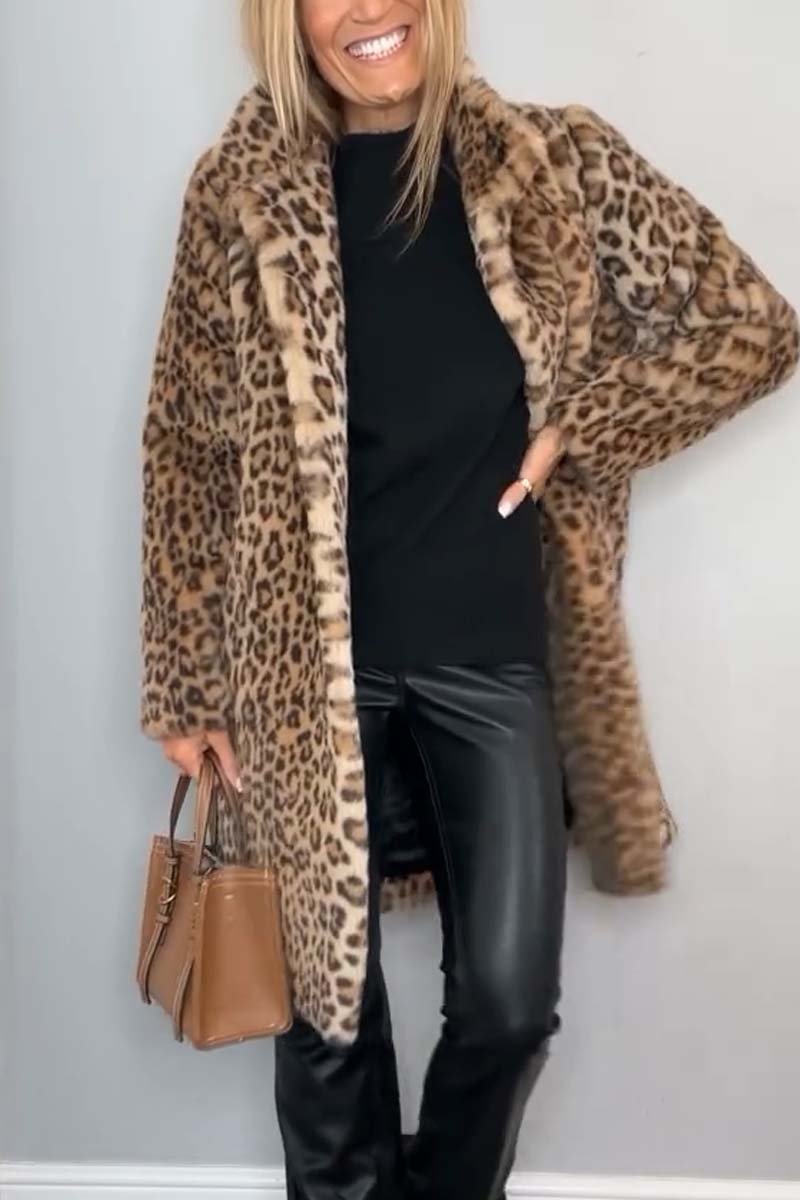 Lizzie – Leopard Print Long Coat