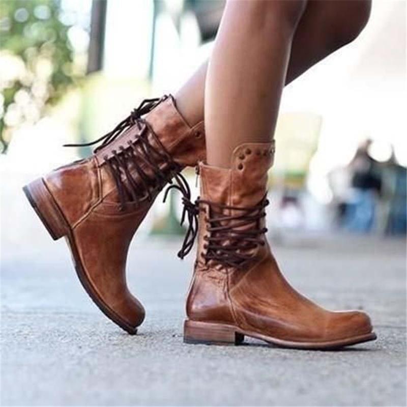 Caithlyn | Vintage Lace-Up Boots