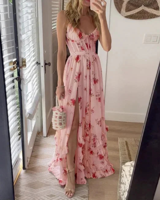 Sonia | Midi dress with flower pattern