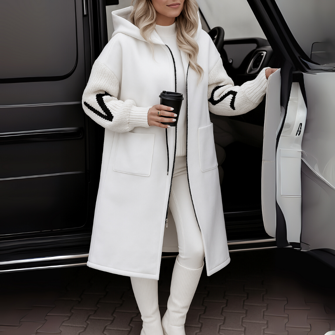 Rosana | Elegant Hooded Cardigan Coat