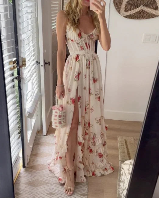 Sonia | Midi dress with flower pattern