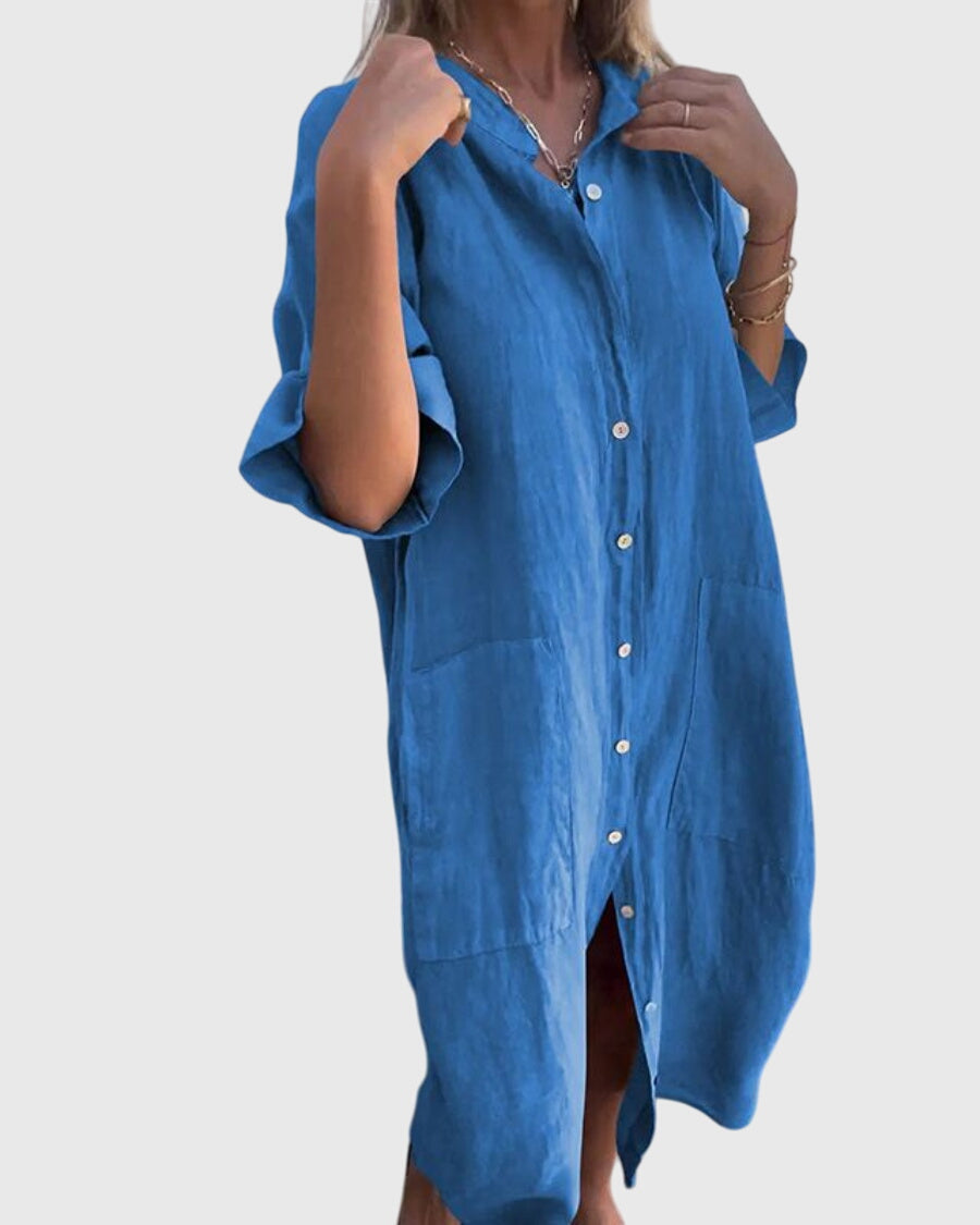 Jady™ | Ibiza-Style Casual Shirt Dress