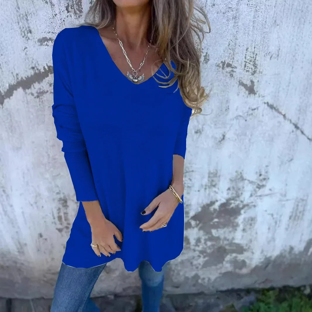 Leona™ | Relaxed V-Neck Knit Tunic