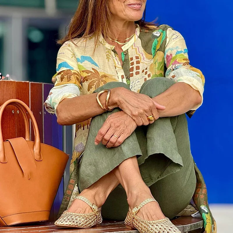 Mirélaine – Elegant linen coordinated outfit