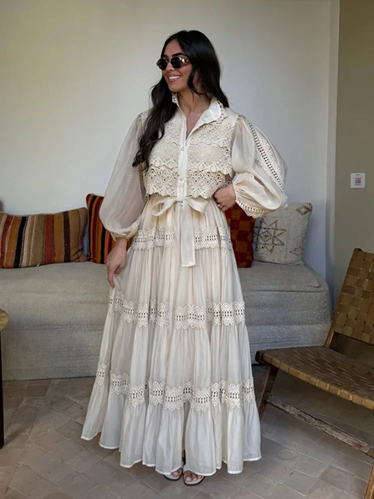 Lyna™ | Embroidery Maxi Dress