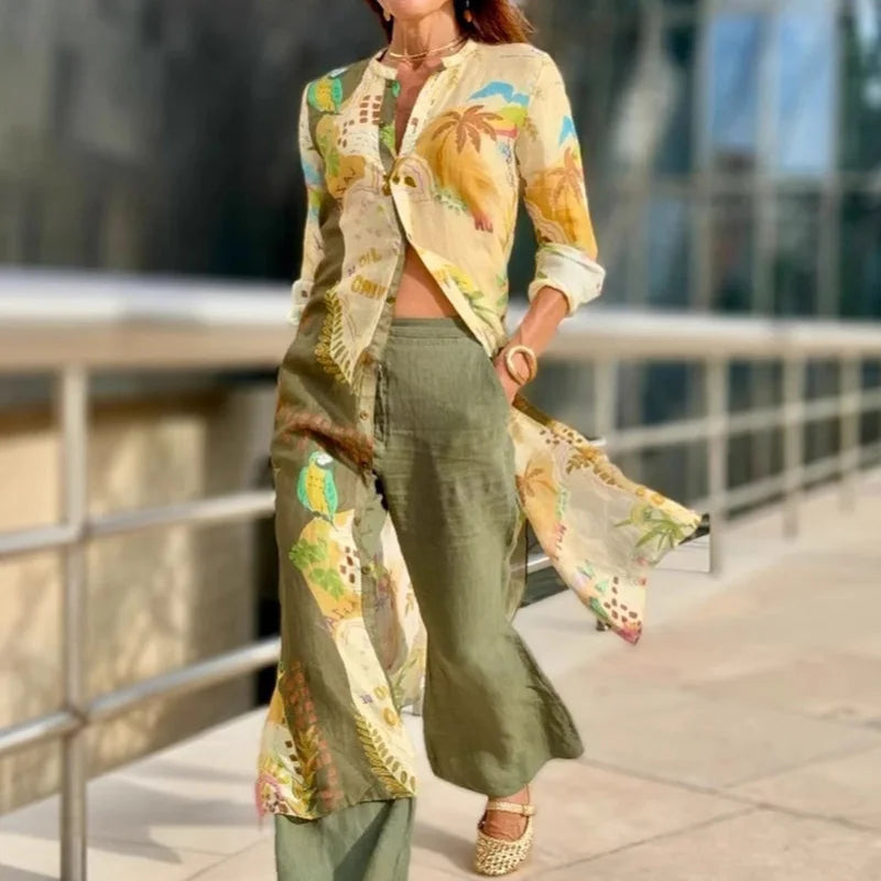 Mirélaine – Elegant linen coordinated outfit