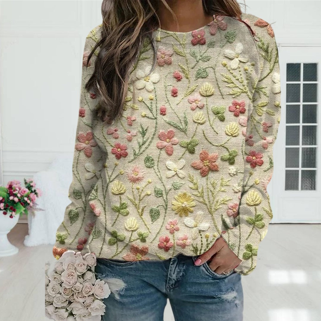 Stella | Floral Pattern Pullover for Women