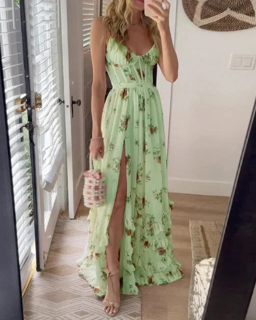 Sonia | Midi dress with flower pattern