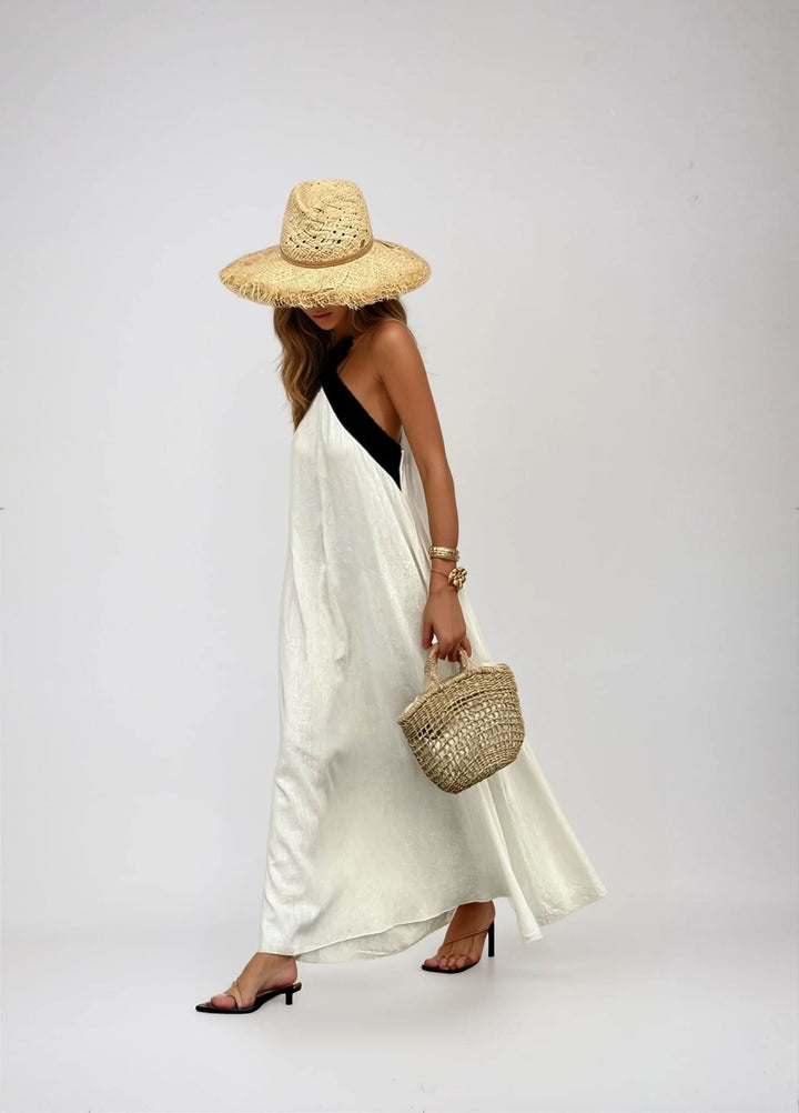 Nicole - Stylish Crossover Neckline Dress