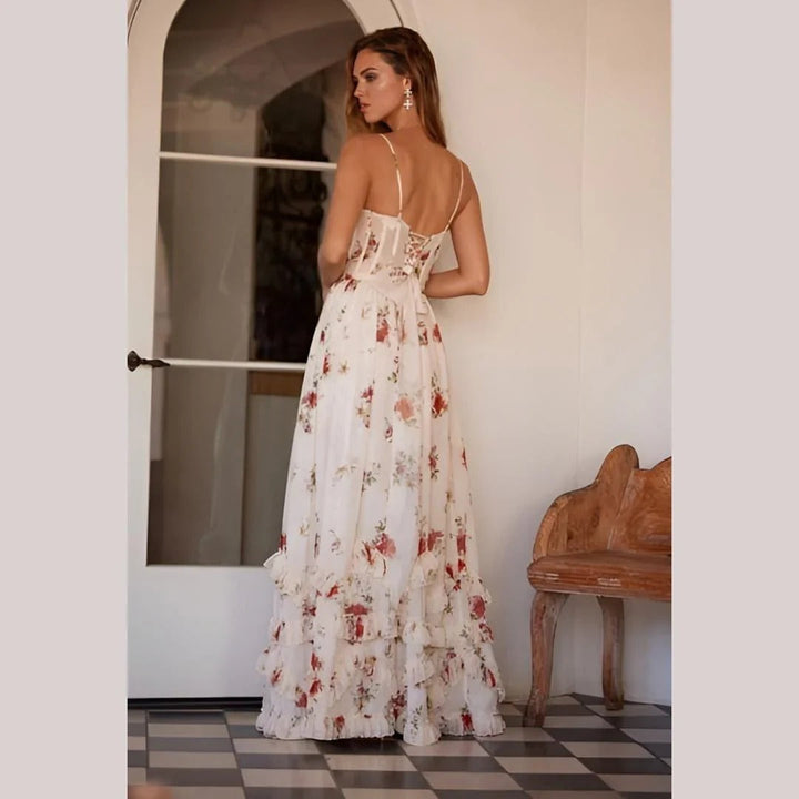 Sonia | Midi dress with flower pattern